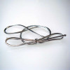 Dekorative Schleifen metallisch Silber 20cm (50 Stück) [8MS]