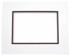 Fertig-Passepartouts Weiß/Schwarz 40,6x50,8cm doppelte Dicke mit 27x34,6cm Ausschnitt (10 Stück) [MD20050]
