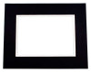 Fertig-Passepartouts Schwarz/Weiß 12,7x17,8cm doppelte Dicke mit 9,2x14,3cm Ausschnitt (10 Stück) [MD20156]