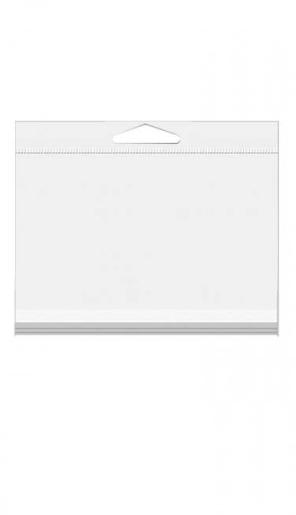 Headerbeutel 17,3x12,7cm wiederverschließbar und Kristallklar (100 Stück) [HB56]