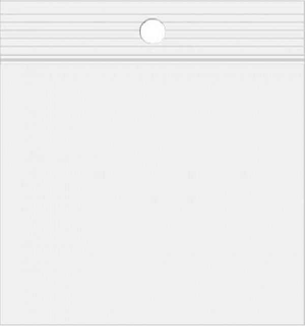 Druckverschlussbeutel mit Hangloch 6,5x6,5cm Kristallklar PP 50 Mikron (100 Stück) [ZR2H2H]