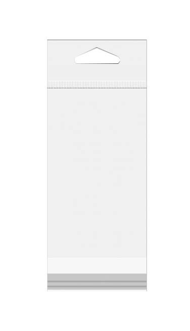 Headerbeutel 7x17,9cm wiederverschließbar und Kristallklar (100 Stück) [HB27W]