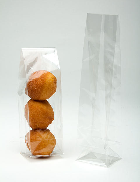 Blockbodenbeutel 5,1x5,1x21cm sehr Klar (100 Stück) [FGCC11]