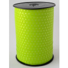Kräuselband mit Punkte Lindgrün 10 mm x 225 mtr (1 Rolle) [HV-PLS10LG]