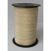 Kräuselband Lido Glitzer Gold 10mm x 100 meter (1 Rolle) [HV-LID10GO]