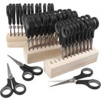Kinderscheren mit Ständer - Sortiment, L 14 cm, 1 Set, Schwarz, Kaiserbaum [HOB-11199]