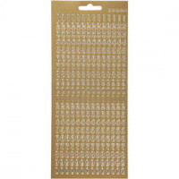Sticker, Blatt 10x23 cm, 1 Bl., Gold [HOB-170220]