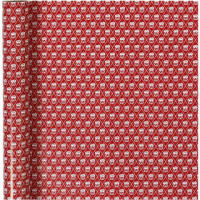 Geschenkpapier, B 57 cm, 80 g, 150 m, Weiß, Rot [HOB-19011]