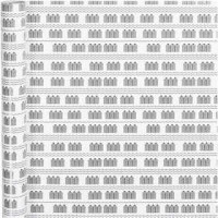 Geschenkpapier, B 70 cm, 80 g, 4 m, Weiß, Schwarz [HOB-190140]