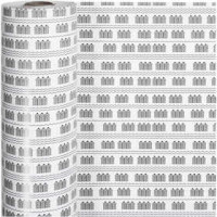 Geschenkpapier, B 57 cm, 80 g, 150 m, Weiß, Schwarz [HOB-19014]