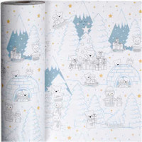 Geschenkpapier, B 57 cm,  80 g, Polar-Weihnachten, 150m [HOB-19017]