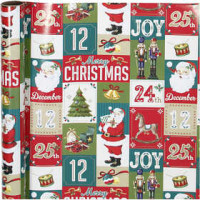 Geschenkpapier, B 70 cm,  80 g, Englische Weihnachten, 4m [HOB-190180]