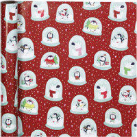 Geschenkpapier, B 70 cm,  80 g, Schneekugeln, 4m [HOB-190200]