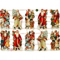 Vintage-Glanzbilder, Blatt 16,5x23,5 cm, Weihnachtsmusik, 3Bl. [HOB-19306]