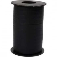 Geschenkband, B 10 mm, Schwarz, matt, 250m [HOB-20033]