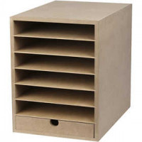 Container für Papier, A4 210x297 mm, Tiefe 32 cm, MDF, 1Stck [HOB-21008]