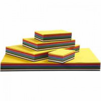 Farbkarton zum Basteln,  A2+A3+A4+A5+A6 ,  180 g, Sortierte Farben, 1800Bl. sort. [HOB-21420]