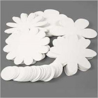 Blumen, D: 20 cm,  400 g, Weiß, 100Stck. [HOB-23313]
