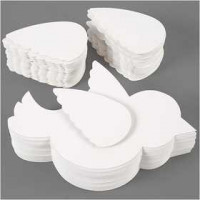 Vogel, L 25 cm,  400 g, Weiß, 100Stck. [HOB-23314]