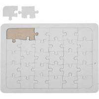 Puzzle, A5 15x21 cm, Weiß, 1Stck [HOB-233480]
