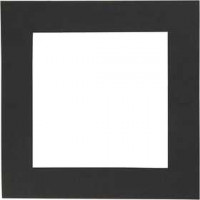 Passepartout-Rahmen, Größe 12,5x12,5 cm, Bildausschnitt: 8,5x8,5 cm, Schwarz, 25Stck., 300 g/qm [HOB-23595]