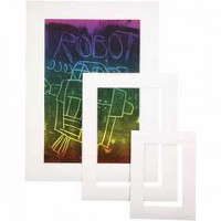 Passepartout-Rahmen, Stärke: 0,4 mm,  270 g, Weiß, 75sort. [HOB-23601]