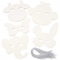 Tiermasken, H 13-24 cm, B 20-28 cm, 100Stck., 230 g [HOB-23879]