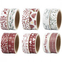 Washi Tape, B 15 mm, , 6x12Pck. [HOB-24759]