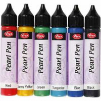 Pearl Pen-Sortiment , Standardfarben, 6x25ml [HOB-25210]