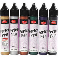 Pearl Pen, Metallic-Farben, 6x25ml [HOB-25211]