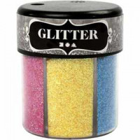 Glitter, Sortiment, sortierte Farben, 6x13g [HOB-28430]