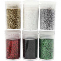 Glitter, sortierte Farben, 6x5g [HOB-28588]