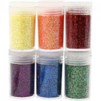 Glitter, sortierte Farben, 6x5g [HOB-28589]