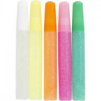 Glitzer-Kleber - Sortiment,  10 ml, Pastellfarben, 5Stck. [HOB-31809]