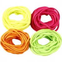 Macramé-Band, Sortiment, Stärke: 4 mm, Neonfarben, 4x5m [HOB-415560]