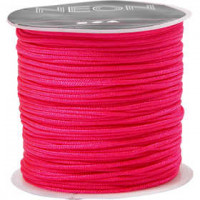 Macramé-Kordel, Stärke: 1 mm, Neonpink, 28m [HOB-41721]