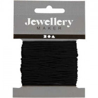 Macramé-Kordel, Stärke: 1 mm, Schwarz, 10m [HOB-41745]