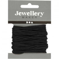 Macramé-Kordel, Stärke: 2 mm, Schwarz, 8m [HOB-41755]