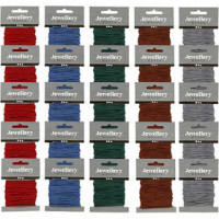 Nylon-Schnur - Sortiment, Stärke: 2 mm, 5x5 Pck., sortierte Farben [HOB-41758]