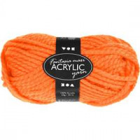 Fantasia Acryl-Wolle, L 35 m, Neonorange, Maxi, 50g [HOB-421860]