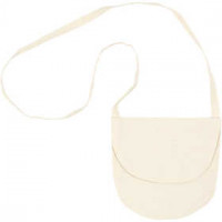 Schultertasche, Größe 15x14 cm,  110 g/qm, Hellnatur, 1Stck [HOB-44551]