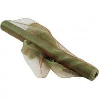 Organzastoff, B 50 cm, Grün, glänzend, 10m [HOB-44659]