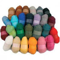 Kardierte Wolle - Sortiment, Sortierte Farben, 26x25g [HOB-45199]