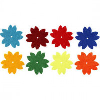 Filz-Blüten, D: 3,5 cm, Stärke: 1 mm, 24sort. [HOB-50475]