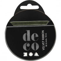 Samtband, B 6 mm, Dunkelgrün, 10m [HOB-51302]