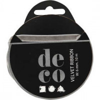 Samtband, B 6 mm, Hellgrau, 10m [HOB-51305]