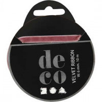 Samtband, B 6 mm, Dunkelrosa, 10m [HOB-51307]