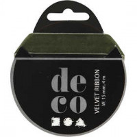 Samtband, B 15 mm, Dunkelgrün, 4m [HOB-51312]