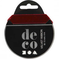 Samtband, B 15 mm, Rot, 4m [HOB-51319]