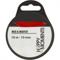 Satinband , Rot, B 10 mm, 10m [HOB-513710]